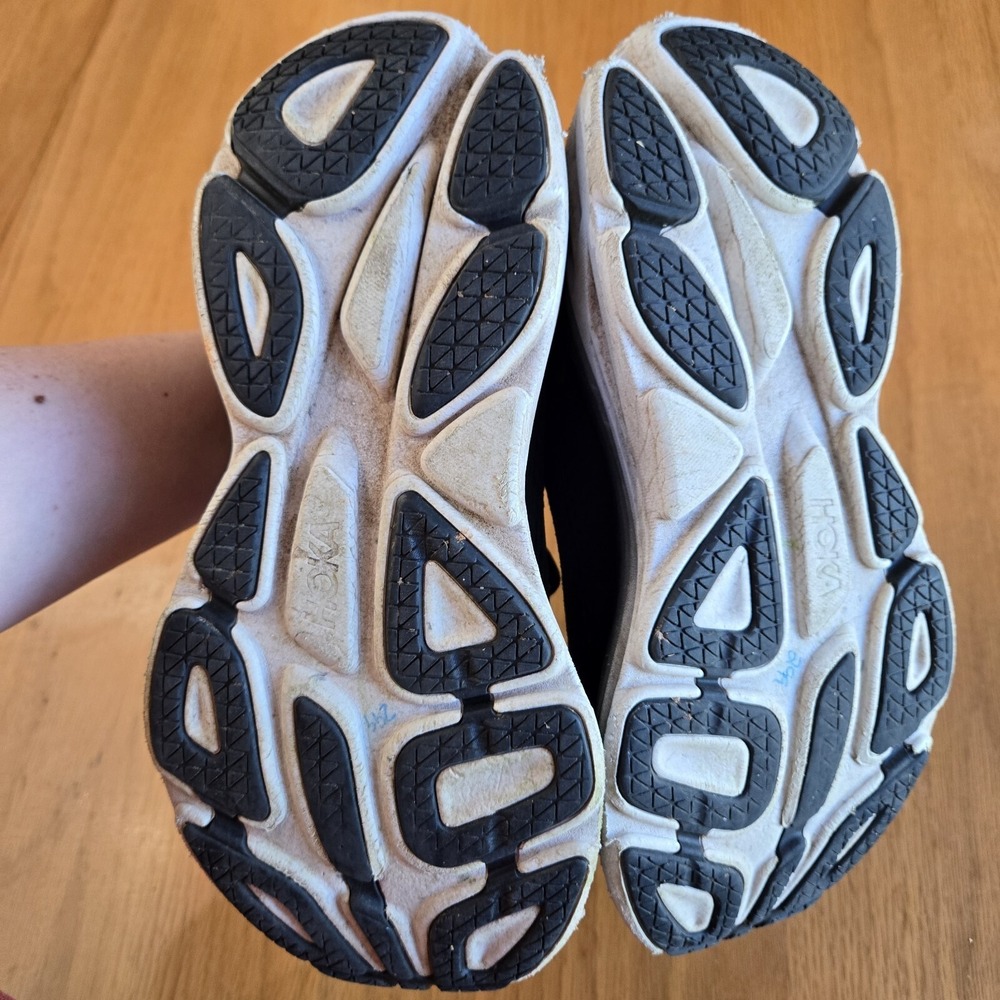 Hoka One Bondi 8 Womens 9.5B WORN Black Running Walking Shoes - Picture 2 of 6